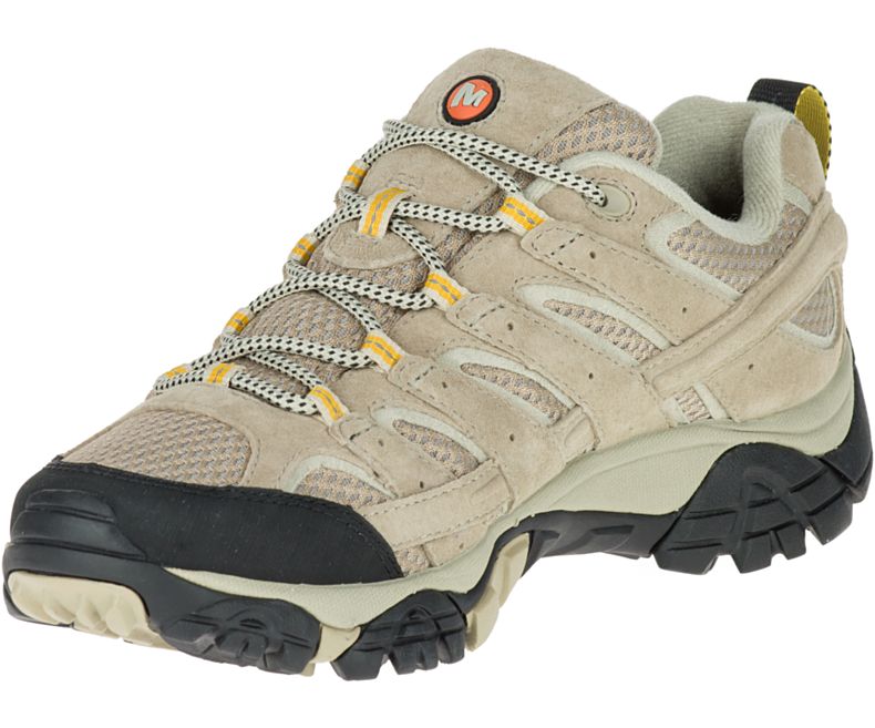 Beige Merrell Moab 2 Ventilator Wide Width Women's Hiking Shoes Canada | 27950W-1HB