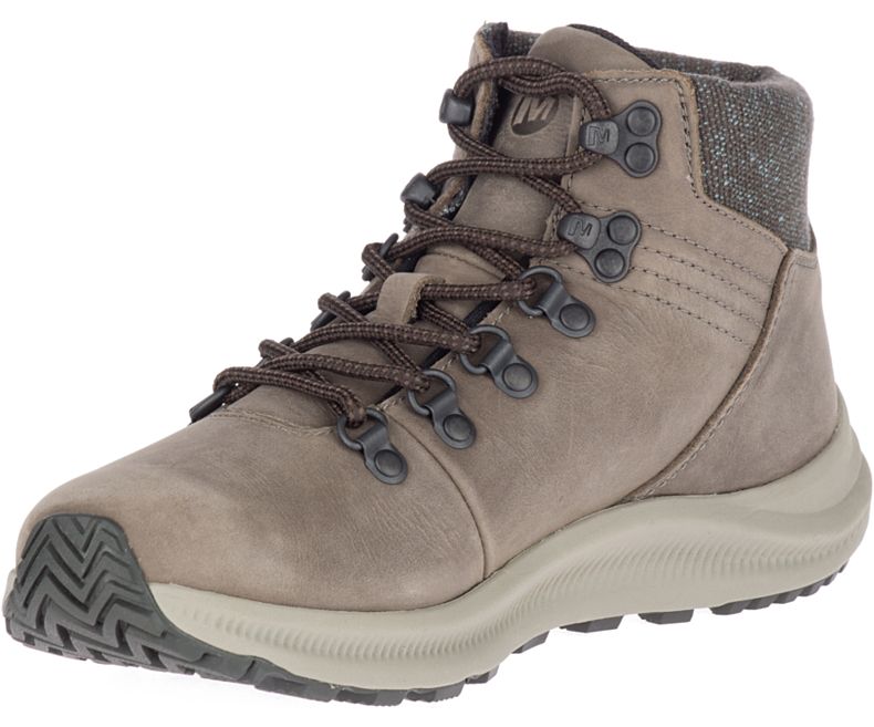 Beige Merrell Ontario Mid Women's Hiking Shoes Canada | 35914W-1HA