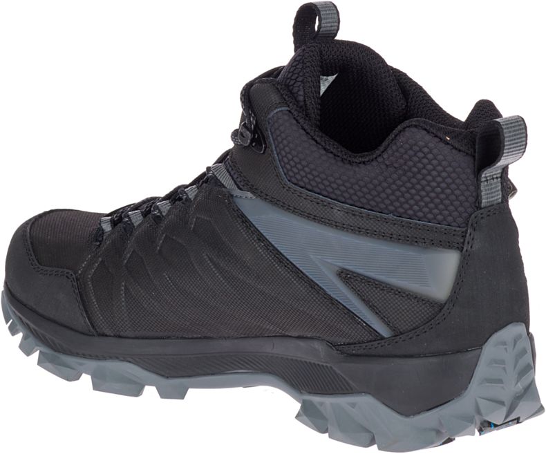 Black / Black Merrell Thermo Freeze Mid Waterproof Men's Hiking Shoes Canada | 35073M-2HB