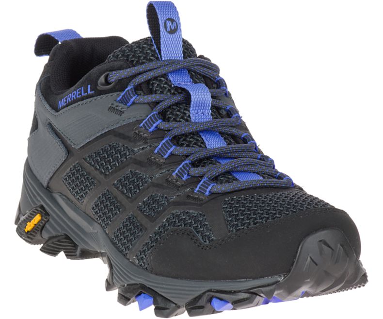 Black / Blue Merrell Moab FST 2 Women's Hiking Shoes Canada | 33190W-1HB