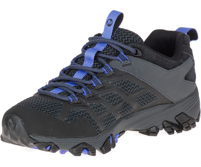 Black / Blue Merrell Moab FST 2 Women's Hiking Shoes Canada | 33190W-1HB