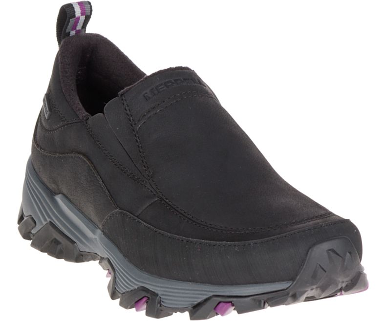 Black Merrell ColdPack Ice+ Moc Waterproof Women's Hiking Shoes Canada | 26947W-1HB