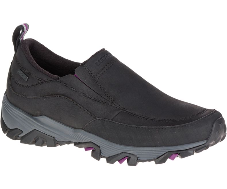 Black Merrell ColdPack Ice+ Moc Waterproof Women\'s Hiking Shoes Canada | 26947W-1HB