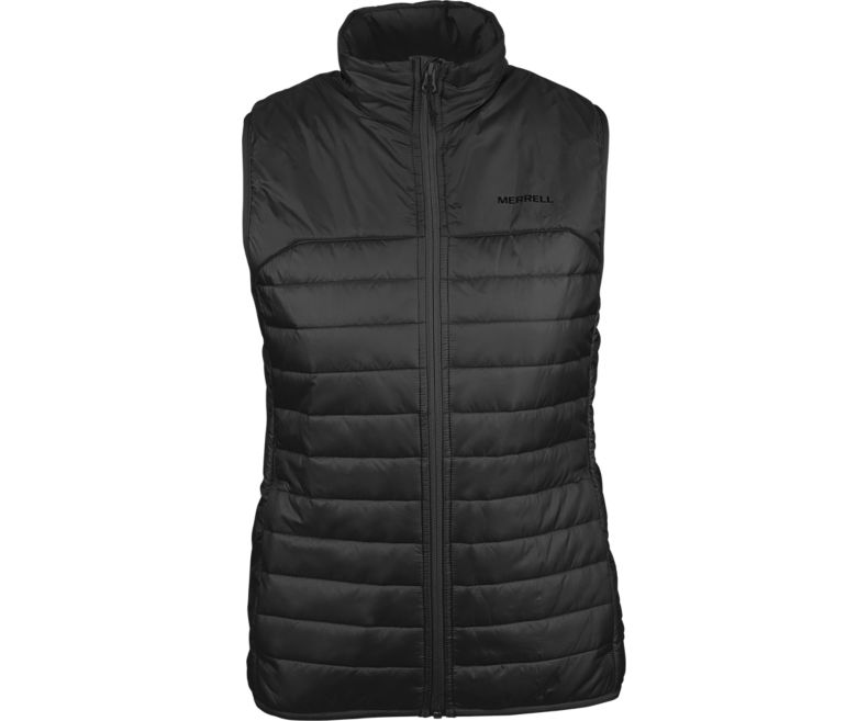 Black Merrell Entrada Insulated Vest Women\'s Vests Canada | 36009W-1VB