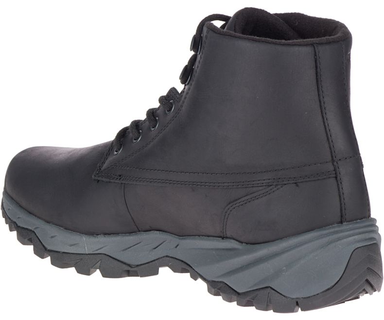 Black Merrell Icepack Guide Mid Lace Waterproof Men's Hiking Boots Canada | 41577M-2HB