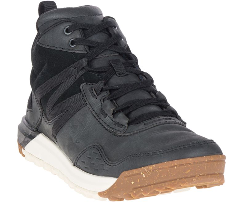 Black Merrell Indeway Mid Men's Walking Shoes Canada | 41239M-2WB