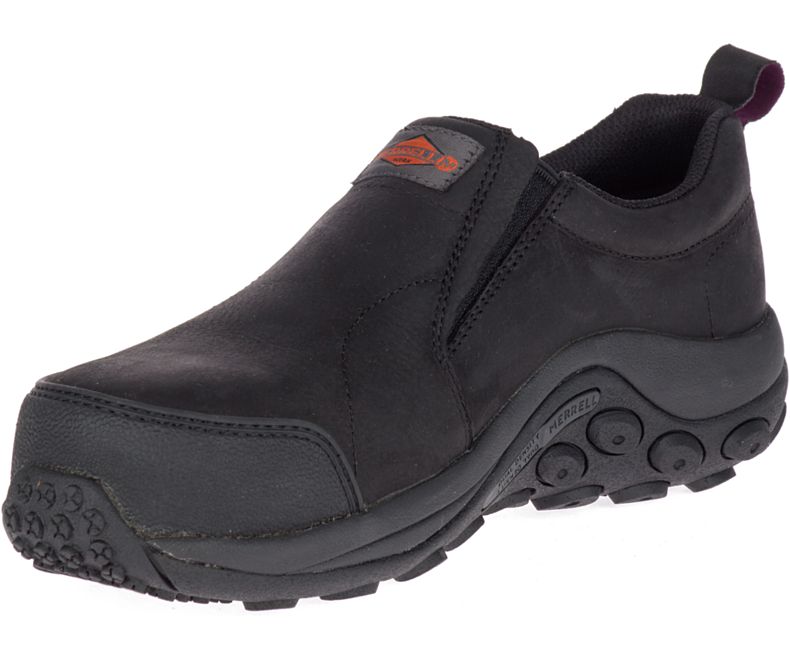 Black Merrell Jungle Moc ESD Comp Toe Work Shoe Women's Work Shoes Canada | 32731W-1WB