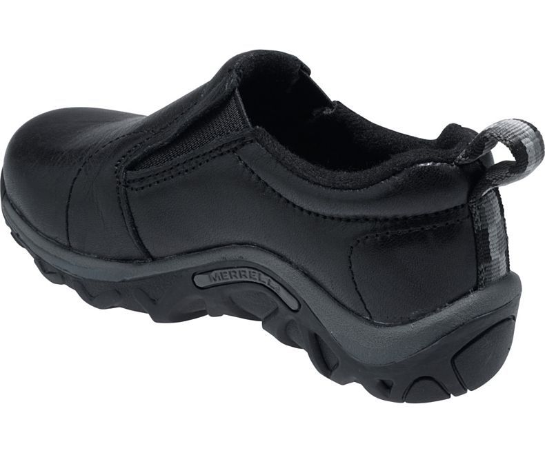 Black Merrell Jungle Moc Leather Kids' Clogs Canada | 22976K-1CB