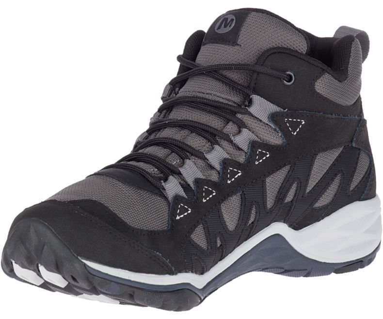 Black Merrell Lulea Mid Waterproof Women's Walking Shoes Canada | 41506W-1WB