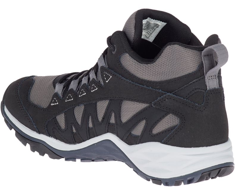 Black Merrell Lulea Mid Waterproof Women's Walking Shoes Canada | 41506W-1WB