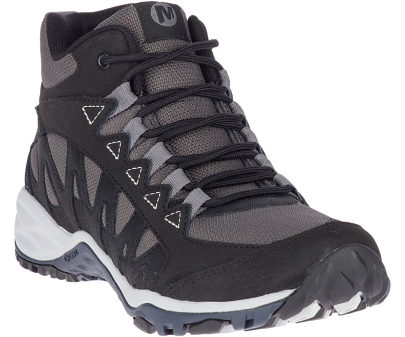 Black Merrell Lulea Mid Women's Hiking Shoes Canada | 41507W-1HB