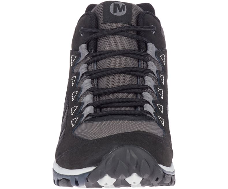 Black Merrell Lulea Mid Women's Walking Shoes Canada | 41507W-1WB