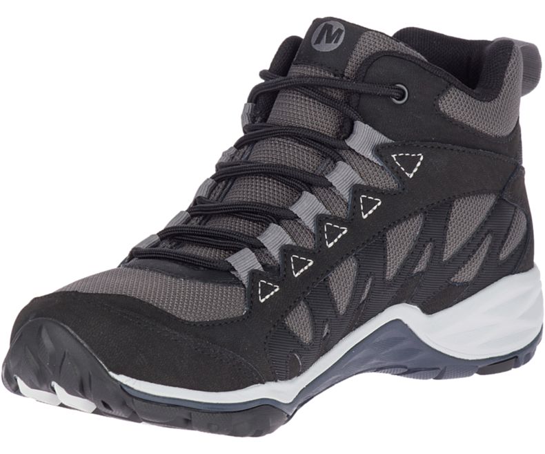 Black Merrell Lulea Mid Women's Walking Shoes Canada | 41507W-1WB