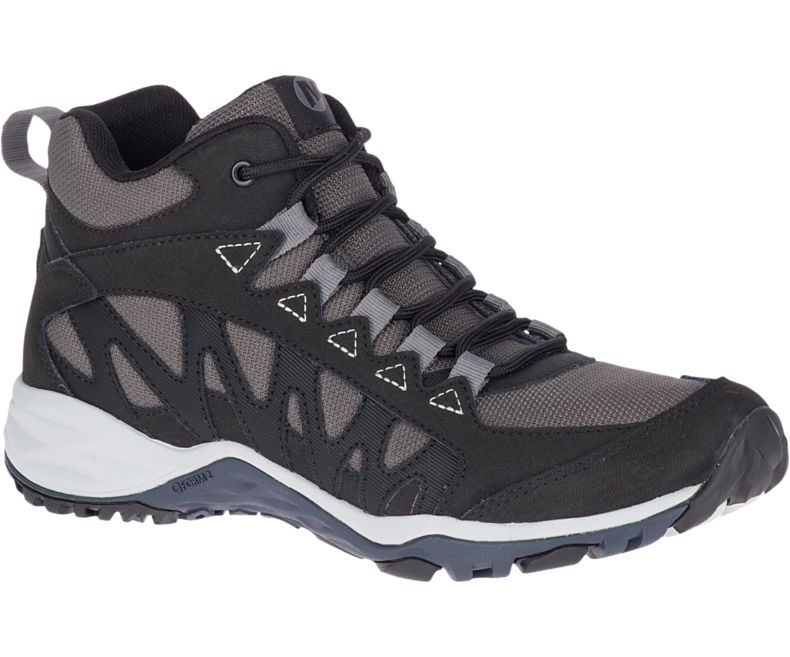 Black Merrell Lulea Mid Women\'s Walking Shoes Canada | 41507W-1WB