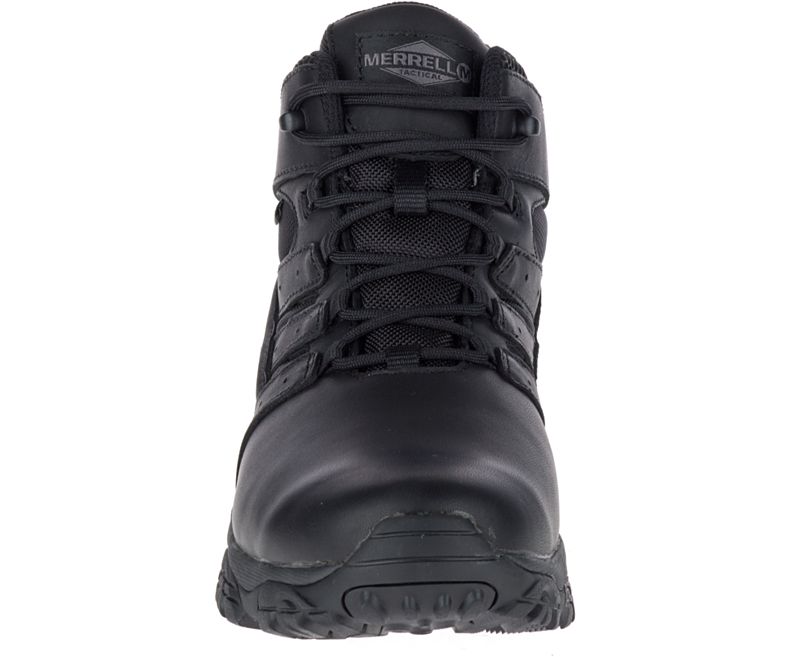 Black Merrell Moab 2 Mid Tactical Response Waterproof Boot Men's Work Boots Canada | 31168M-2WB