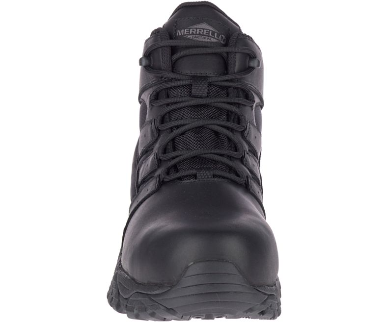 Black Merrell Moab 2 Mid Tactical Response Waterproof Comp Toe Work Boot Men's Work Boots Canada | 40846M-2WB