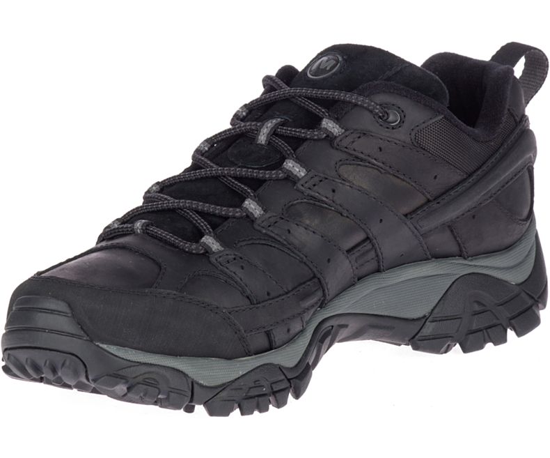 Black Merrell Moab 2 Prime Wide Width Men's Hiking Shoes Canada | 41317M-2HB