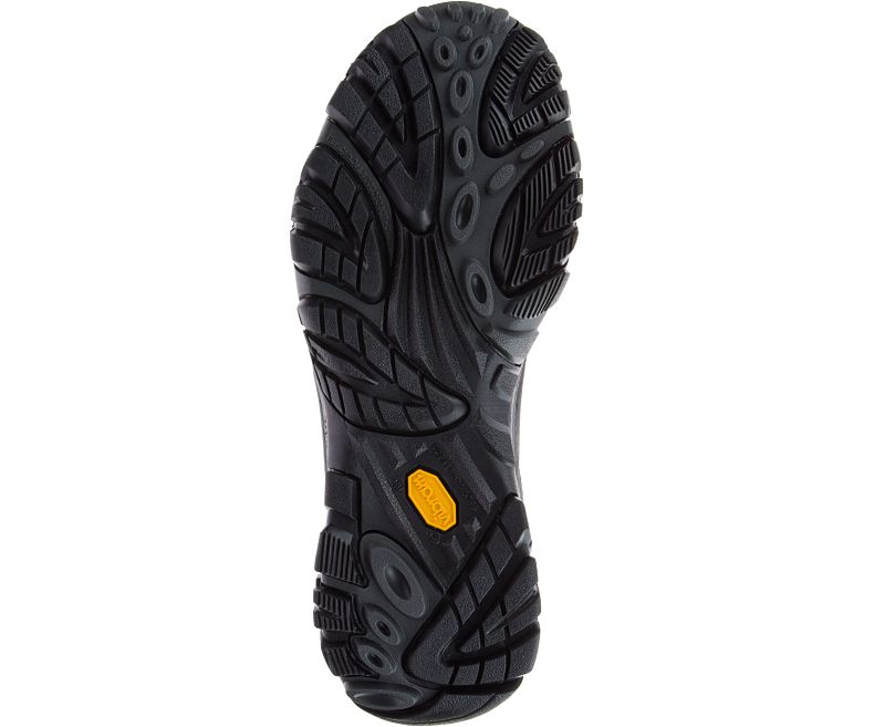 Black Merrell Moab Adventure Lace Waterproof Wide Width Men's Hiking Shoes Canada | 29625M-2HB