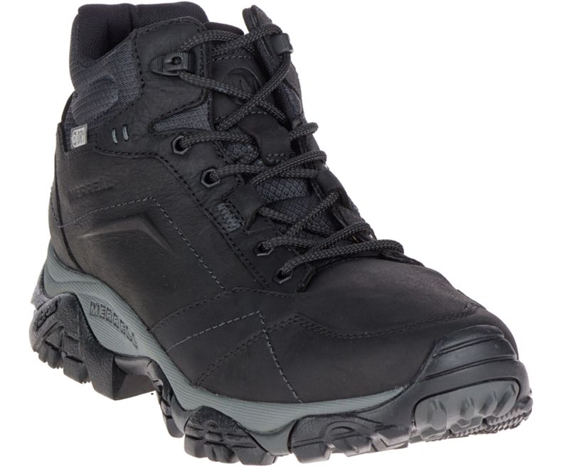 Black Merrell Moab Adventure Mid Waterproof Men's Hiking Shoes Canada | 29195M-2HB