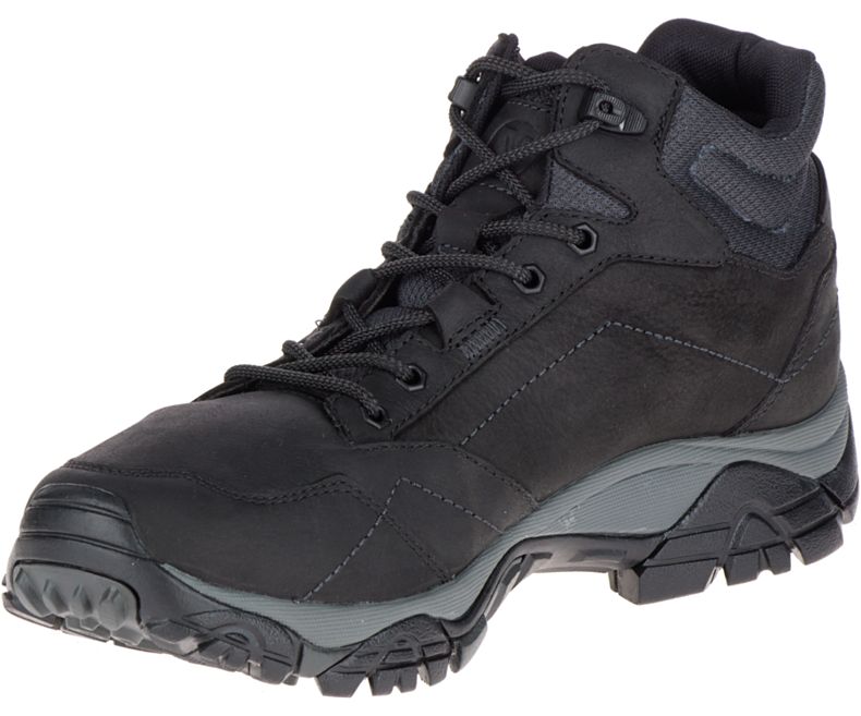 Black Merrell Moab Adventure Mid Waterproof Men's Hiking Shoes Canada | 29195M-2HB