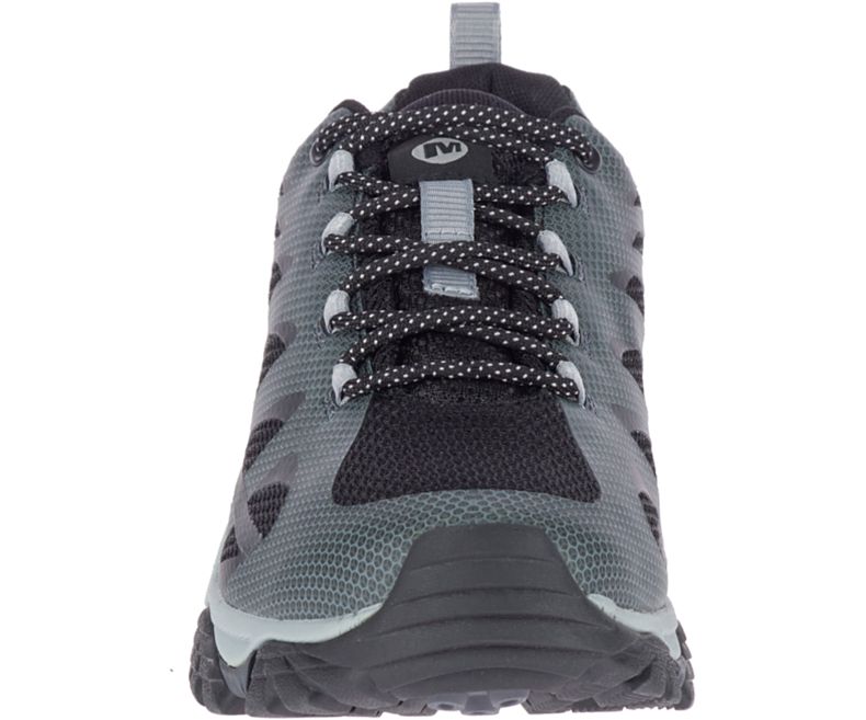 Black Merrell Moab Edge 2 Wide Width Men's Hiking Shoes Canada | 36118M-2HB