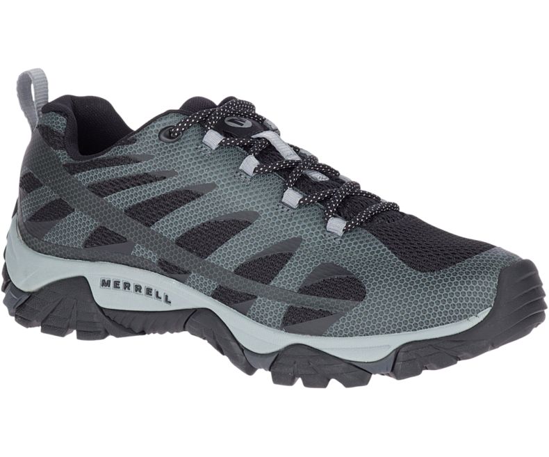 Black Merrell Moab Edge 2 Wide Width Men\'s Hiking Shoes Canada | 36118M-2HB