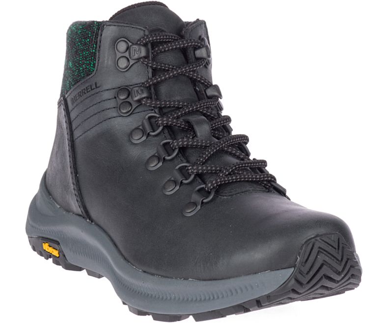 Black Merrell Ontario Mid Women's Hiking Shoes Canada | 35914W-1HB