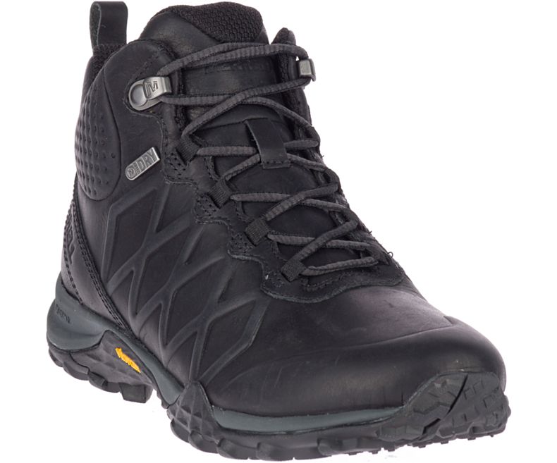 Black Merrell Siren 3 Peak Mid Waterproof Women's Hiking Shoes Canada | 40767W-1HB