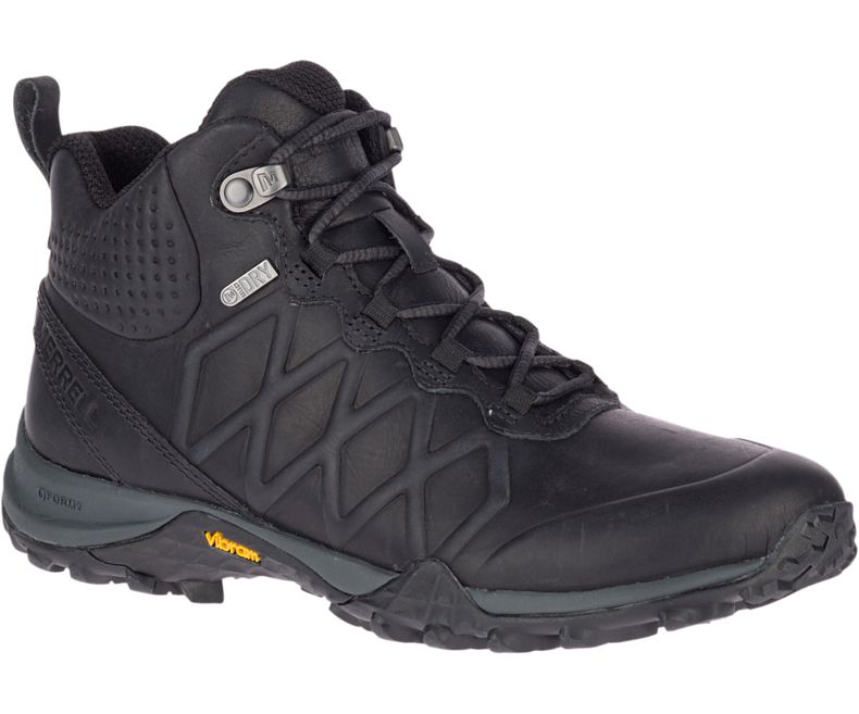 Black Merrell Siren 3 Peak Mid Waterproof Women\'s Hiking Shoes Canada | 40767W-1HB