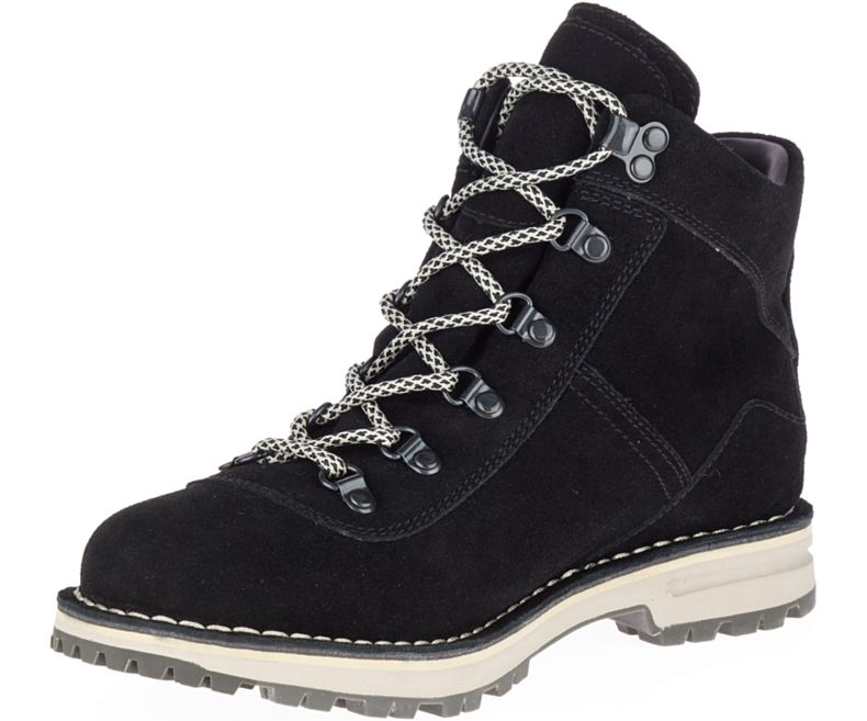 Black Merrell Sugarbush Waterproof Suede Women's Boots Canada | 40973W-1BB