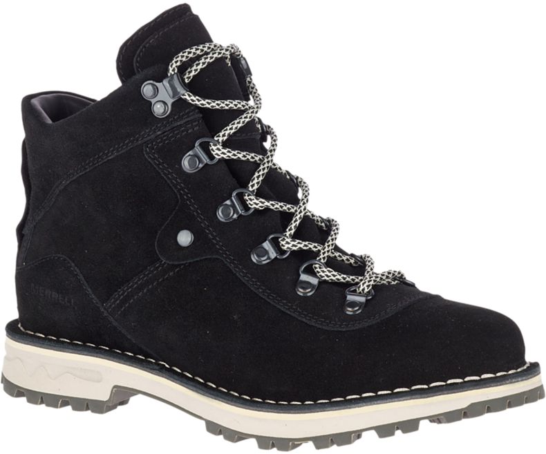 Black Merrell Sugarbush Waterproof Suede Women\'s Boots Canada | 40973W-1BB