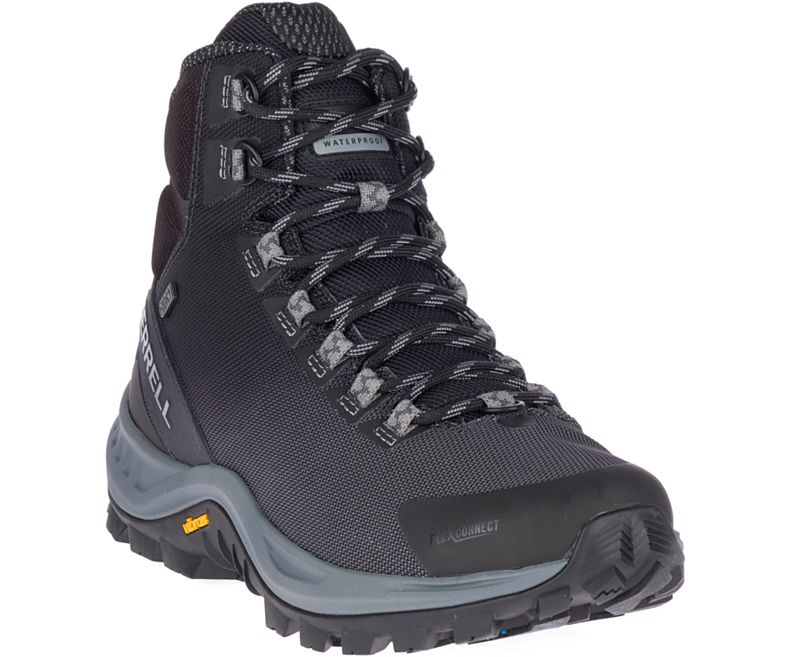 Black Merrell Thermo Cross 2 Mid Waterproof Men's Hiking Shoes Canada | 35393M-2HB