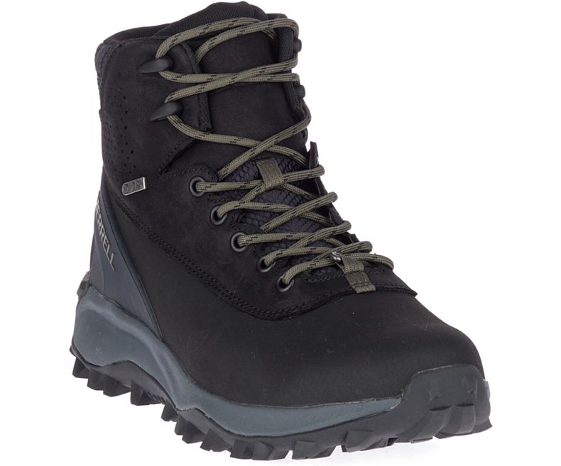 Black Merrell Thermo Kiruna Mid Shell Waterproof Men's Hiking Shoes Canada | 41495M-2HB