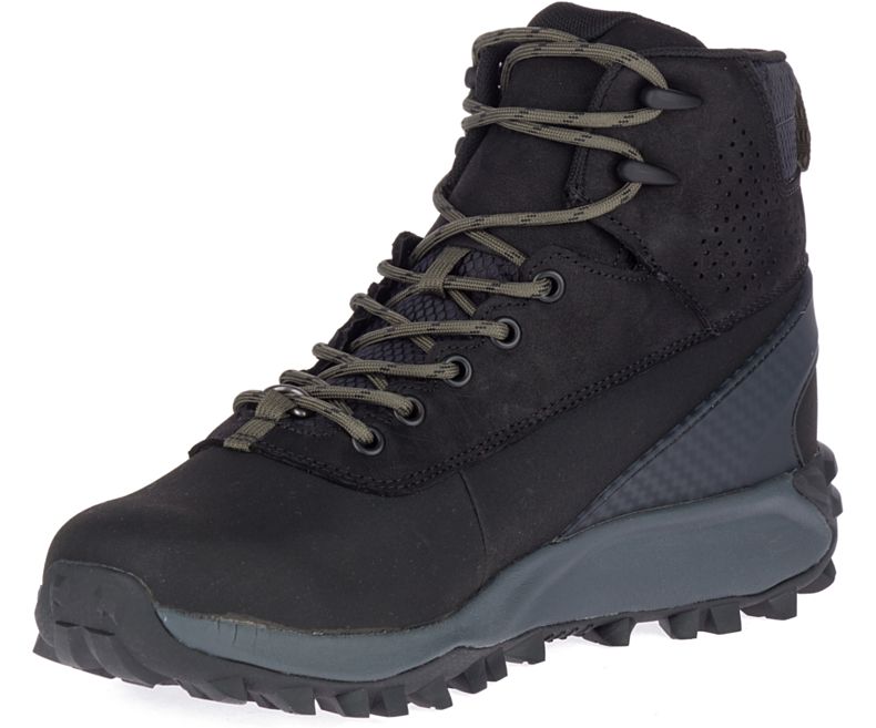 Black Merrell Thermo Kiruna Mid Shell Waterproof Men's Hiking Shoes Canada | 41495M-2HB