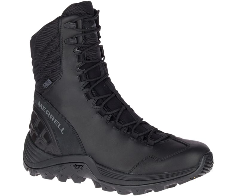 Black Merrell Thermo Rogue Tactical Waterproof Ice+ Men\'s Work Boots Canada | 35535M-2WB