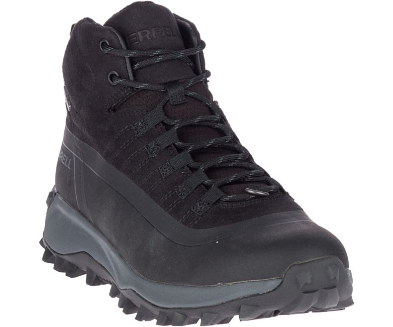 Black Merrell Thermo Snowdrift Mid Shell Waterproof Men's Hiking Shoes Canada | 41374M-2HB