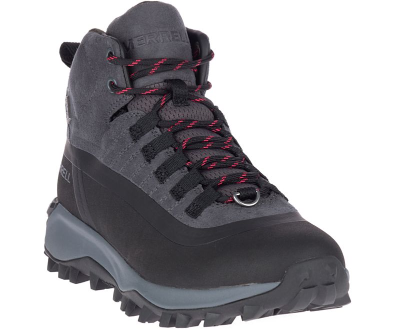 Black Merrell Thermo Snowdrift Mid Shell Waterproof Women's Hiking Shoes Canada | 41541W-1HB