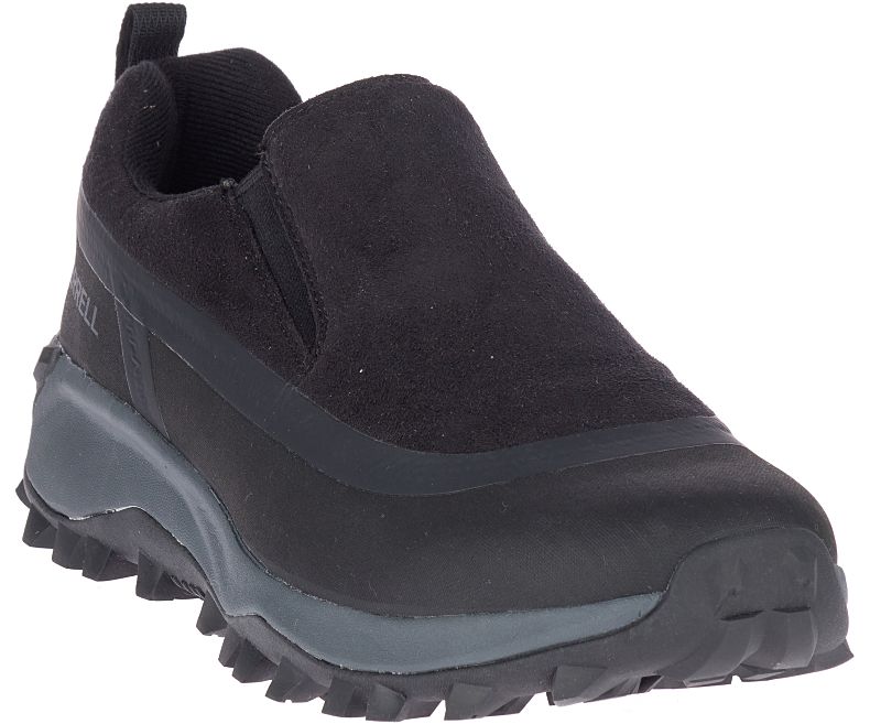 Black Merrell Thermo Snowdrift Moc Shell Waterproof Men's Walking Shoes Canada | 41379M-2WA