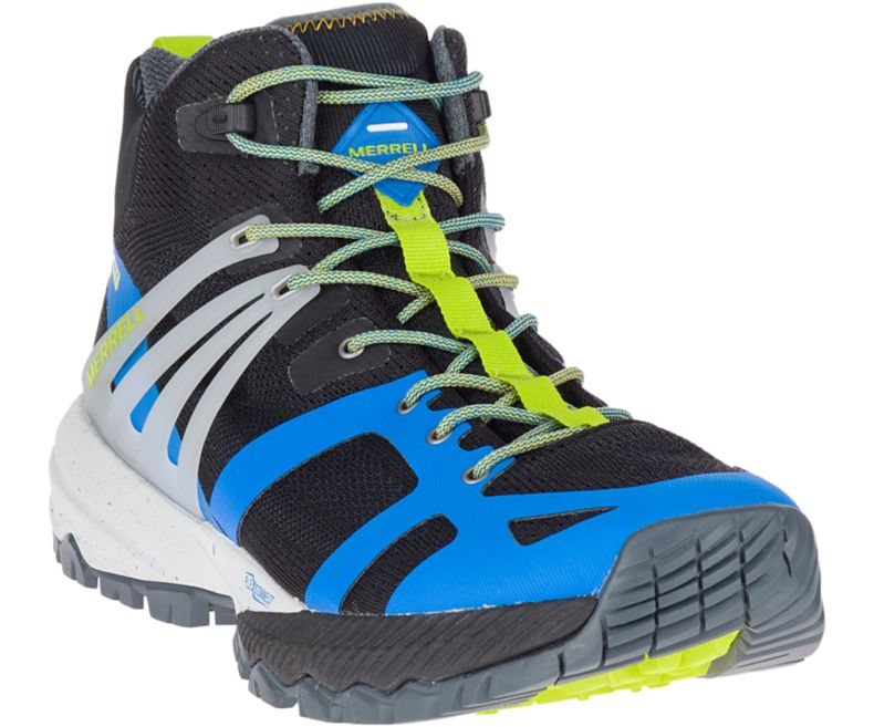 Blue / Light Green Merrell MQM Ace Mid Waterproof Men's Hiking Shoes Canada | 36119M-2HB