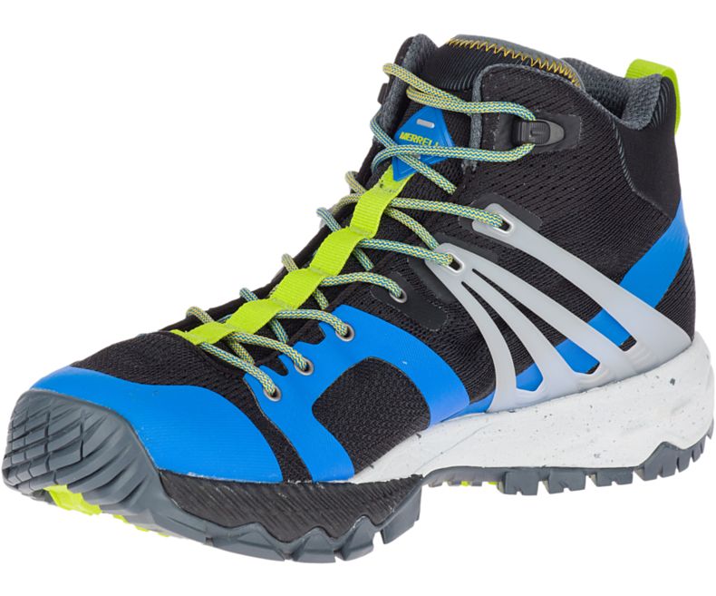 Blue / Light Green Merrell MQM Ace Mid Waterproof Men's Hiking Shoes Canada | 36119M-2HB