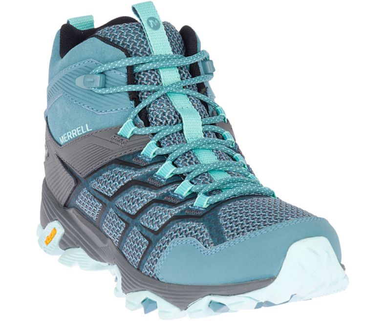 Blue Merrell Moab FST 2 Mid Waterproof Women's Walking Shoes Canada | 33186W-1WB