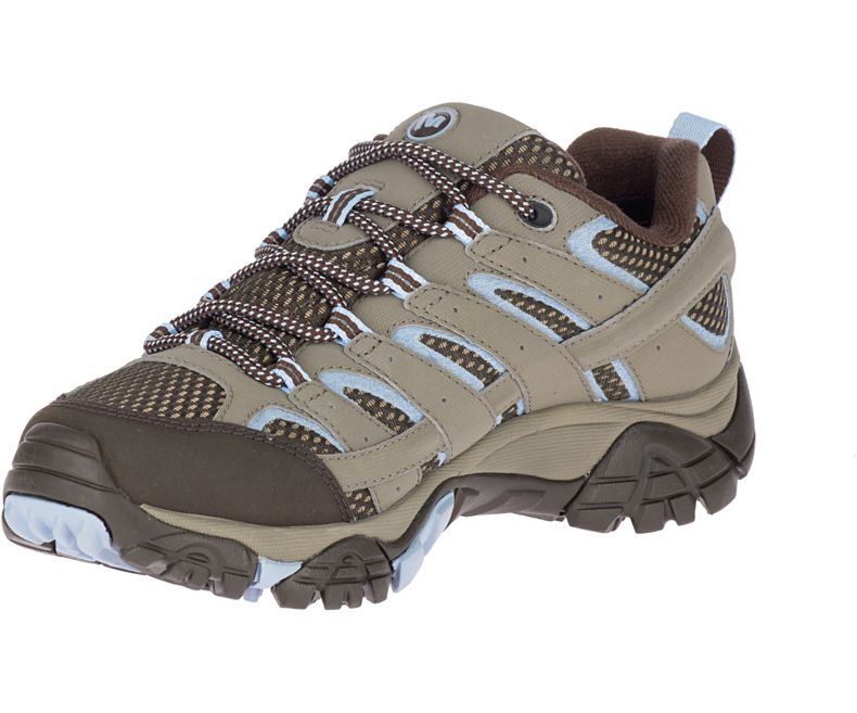 Brown / Light Blue Merrell Moab 2 GORE -TEX® Women's Hiking Shoes Canada | 27941W-1HB