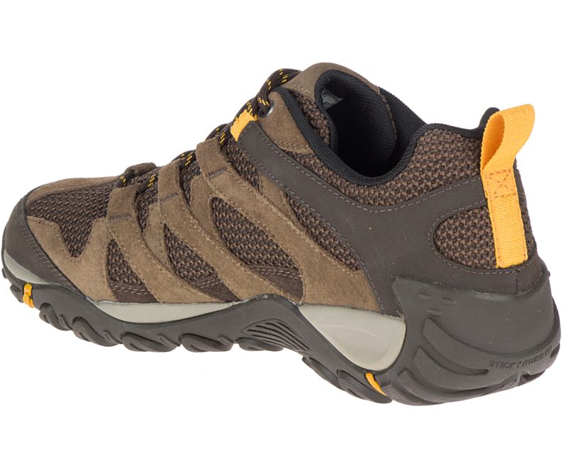 Brown Merrell Alverstone Waterproof Wide Width Men's Hiking Shoes Canada | 35668M-2HB