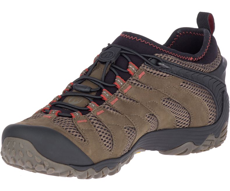 Brown Merrell Chameleon 7 Stretch Waterproof Men's Hiking Shoes Canada | 33143M-2HB