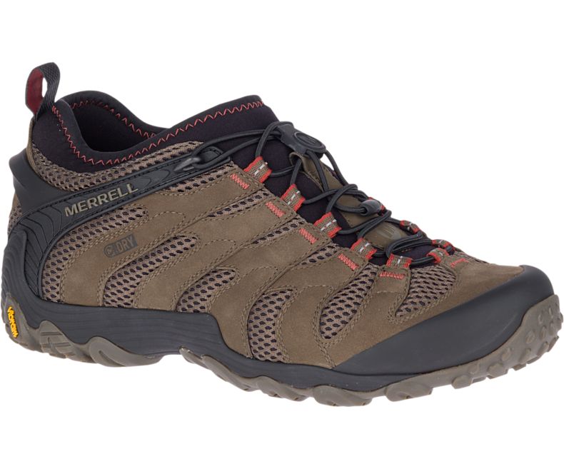 Brown Merrell Chameleon 7 Stretch Waterproof Men\'s Hiking Shoes Canada | 33143M-2HB