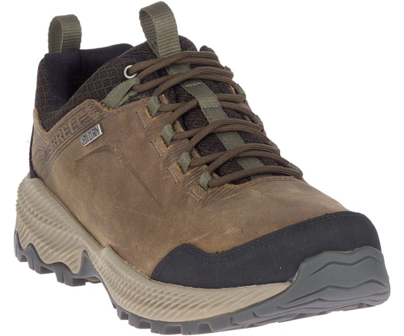 Brown Merrell Forestbound Waterproof Men's Hiking Shoes Canada | 34939M-2HB