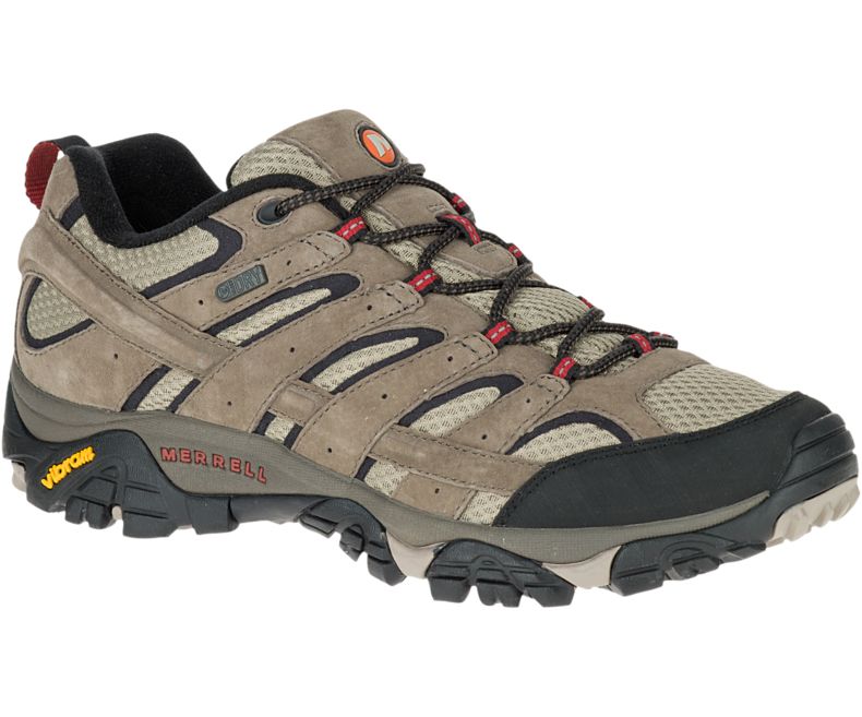 Brown Merrell Moab 2 Waterproof Wide Width Men\'s Hiking Shoes Canada | 27944M-2HB