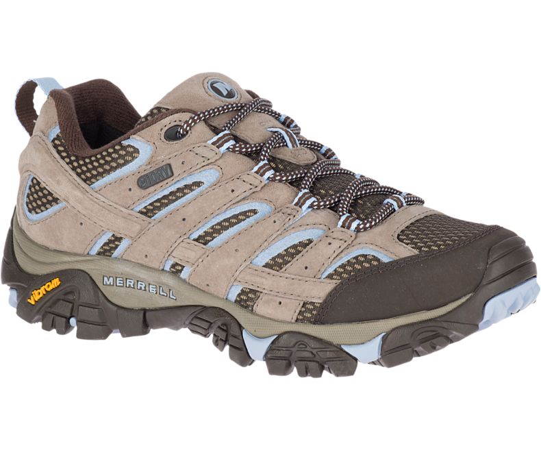 Brown Merrell Moab 2 Waterproof Women\'s Hiking Shoes Canada | 27945W-1HB