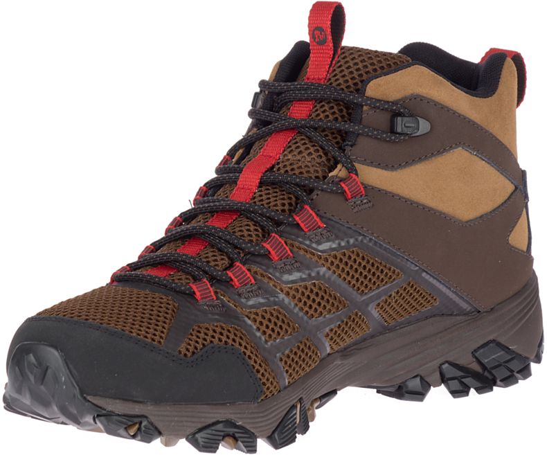 Brown Merrell Moab FST 2 Mid Waterproof Men's Walking Shoes Canada | 33185M-2WB