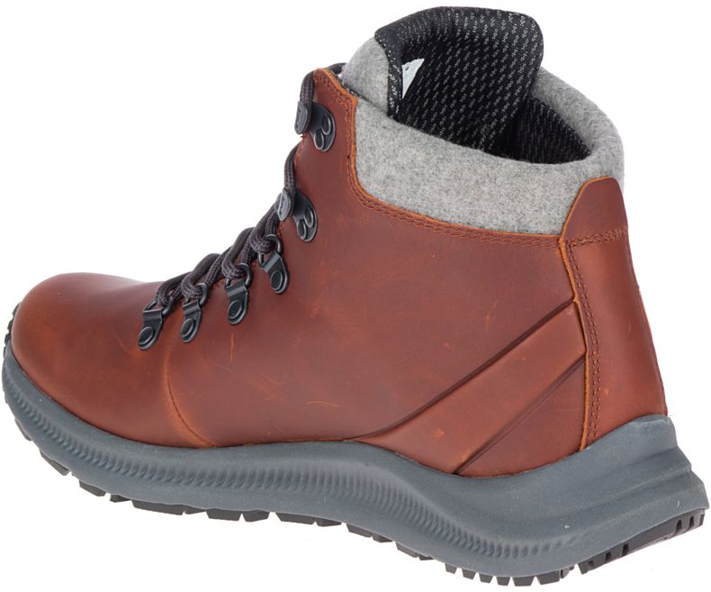 Brown Merrell Ontario Thermo Mid Waterproof Men's Hiking Boots Canada | 41494M-2HB